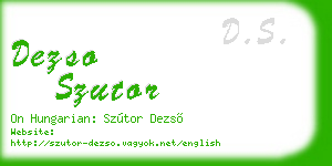 dezso szutor business card